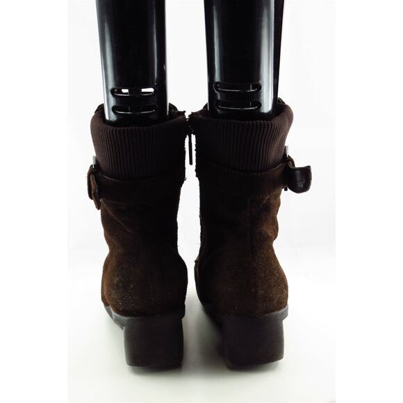 Blondo‎ Boot Sz 8 M Short Boots Almond Toe Brown Leather Women - Picture 5 of 8